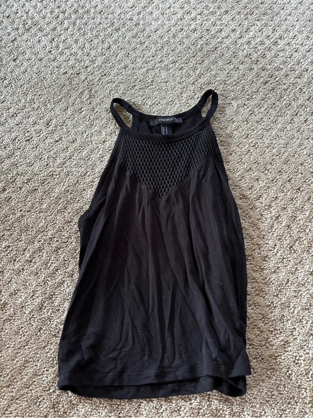 Forever 21 Women’s Mesh High Neck Tank
